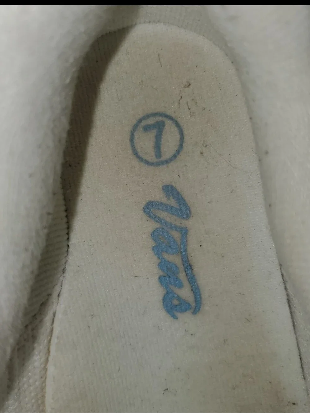 VINTAGE Vans Dream Blue/White Platform Fashion Sneakers with Ribbon Laces Size 7